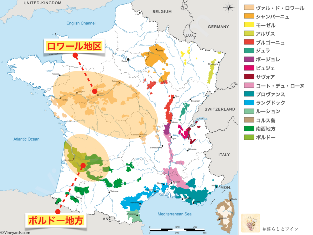 フランスのソーヴィニヨンブラン産地